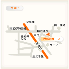 地図：西新井東口店